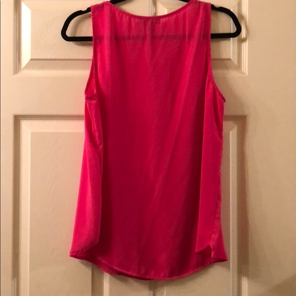 Hot Pink Sleeveless Blouse - Picture 3 of 3